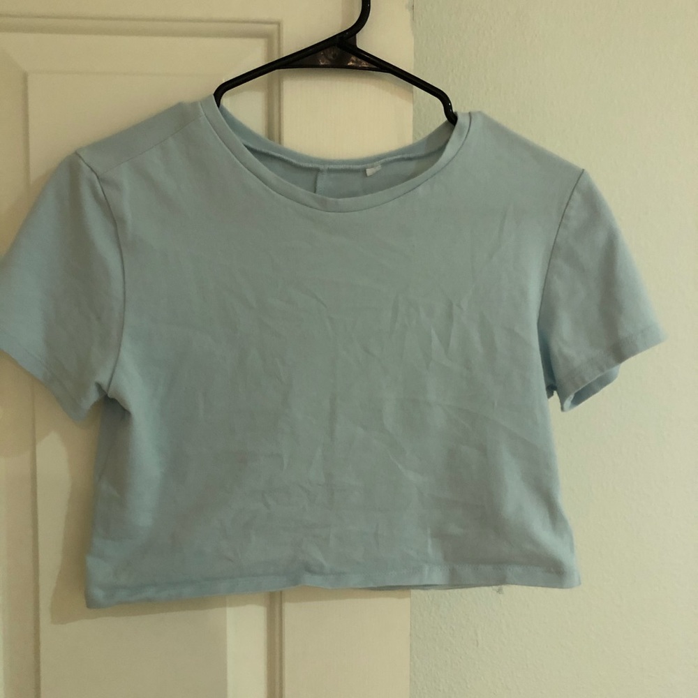 Baby Blue Crop Top